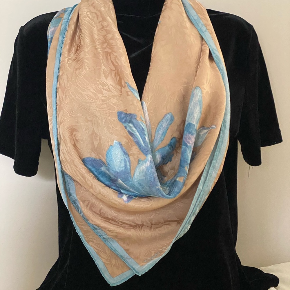 Vintage silk scarf by  Ellen Tracy